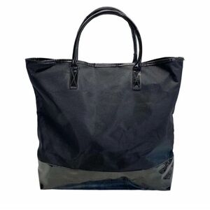 Burberry Canvas And Patent Leather Bag